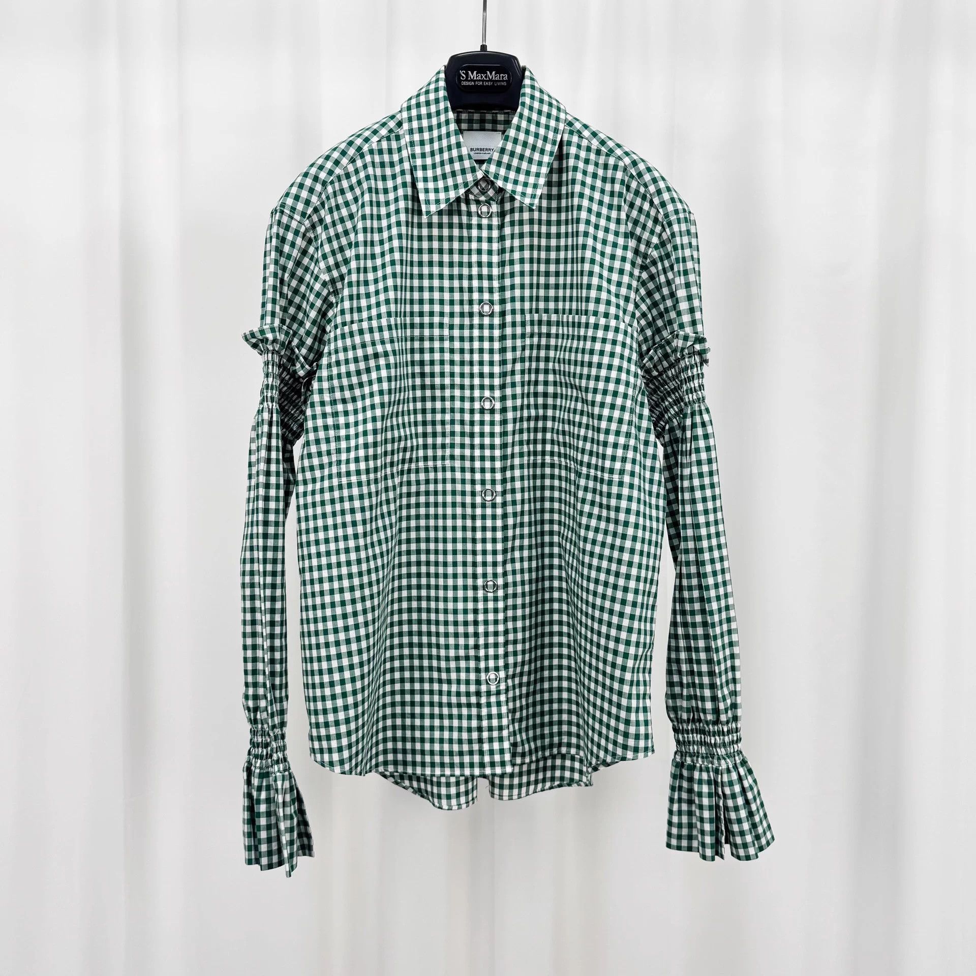 Burberry Burberry Check Logo Puff Sleeve Shirt UK6 99NWT Size XS / US 0-2 / IT 36-38 - 1 Thumbnail