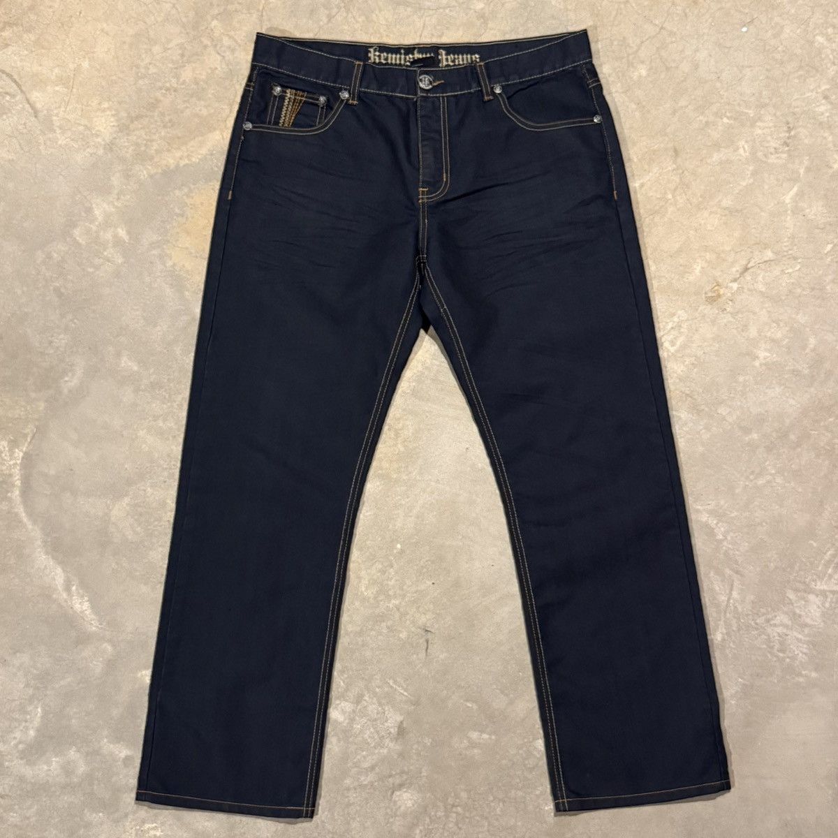 Vintage Vintage 2000s Embroidered Indigo Baggy Jeans Grunge ERD Y2K Size US 36 / EU 52 - 5 Thumbnail