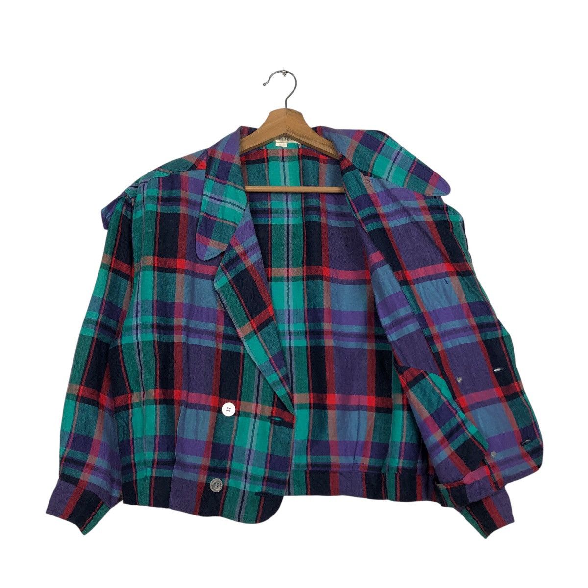 Japanese Brand 📌Vintage Bomber Jacket Chalet Blanc Tartan Issey Miyake Size US S / EU 44-46 / 1 - 12 Thumbnail