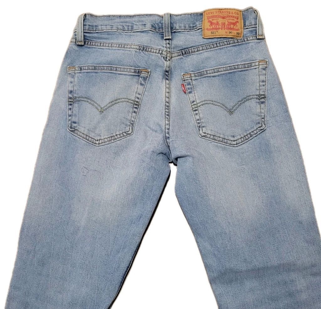 Levi's Levi's 511 Slim-Fit Jeans Men's Light Wash 30/30 Excellent Size US 30 / EU 46 - 6 Thumbnail
