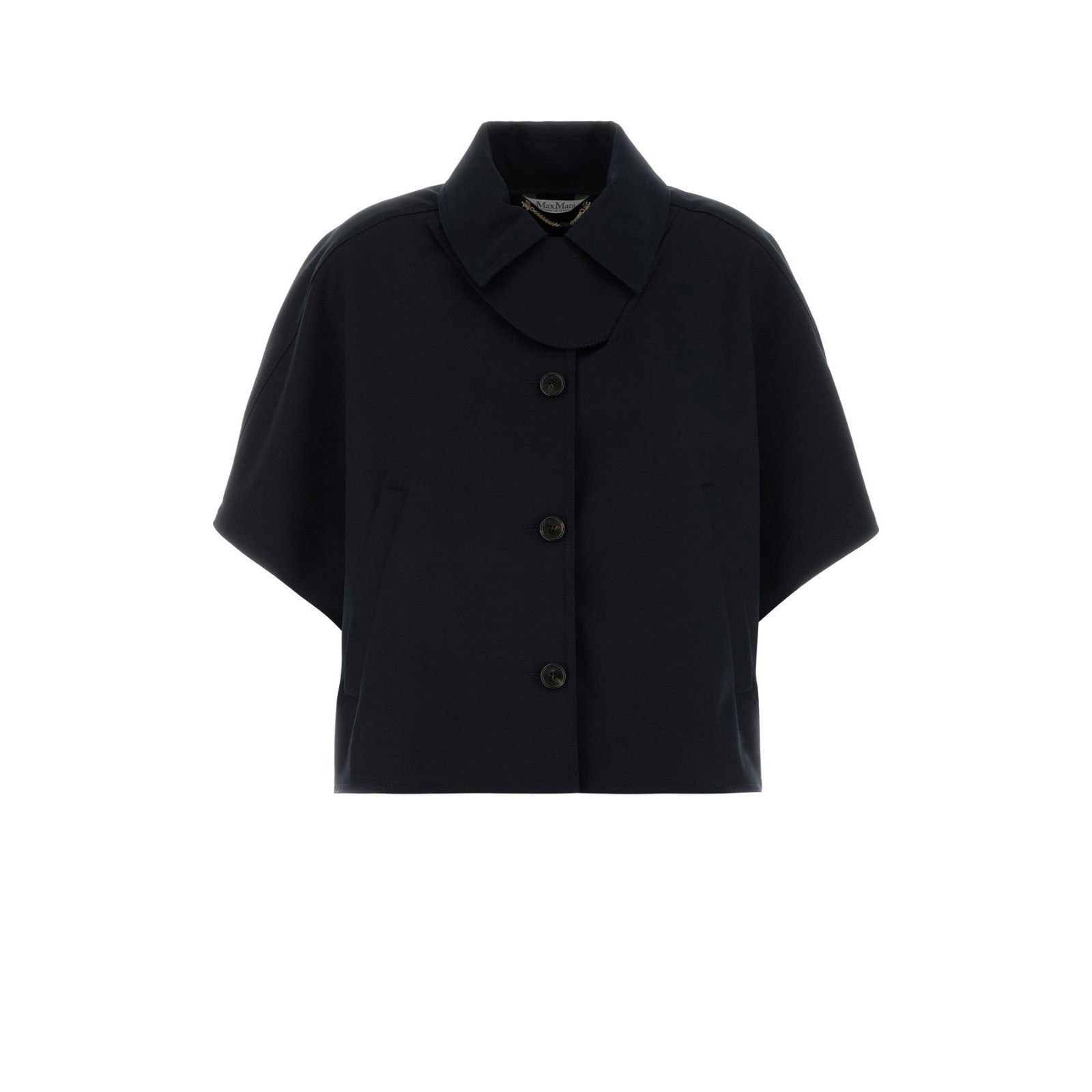 MAX MARA Paggio Navy Blue Cotton Cape New & Authentic (Women