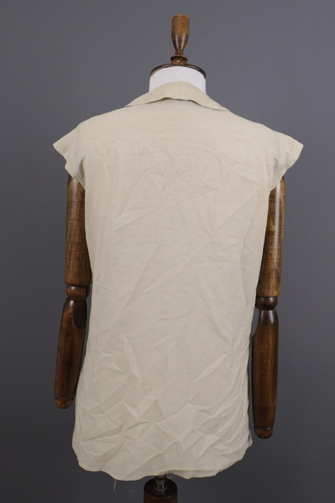 Giorgio Armani Giorgio Armani Vintage Beige Silk Blouse Shirt Size 44 / L Size M / US 6-8 / IT 42-44 - 7 Thumbnail