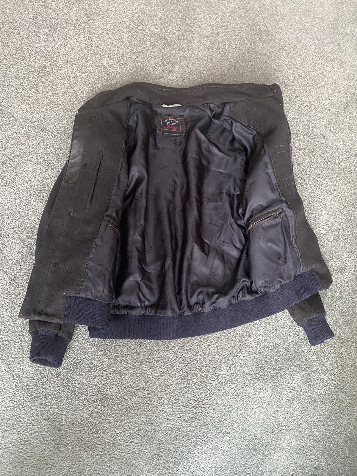 Paul & Shark Paul & Shark Wool Blouson/Bomber Jacket with Leather Trim Size US L / EU 52-54 / 3 - 11 Thumbnail