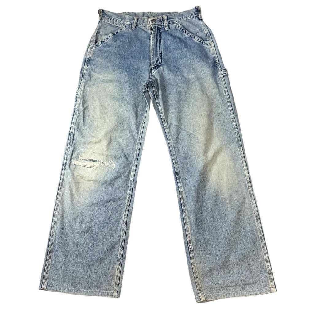 Lee Workwear Vintage 90s Lee Sanforized Carpenter Marbling Denim Size US 30 / EU 46 - 2 Thumbnail