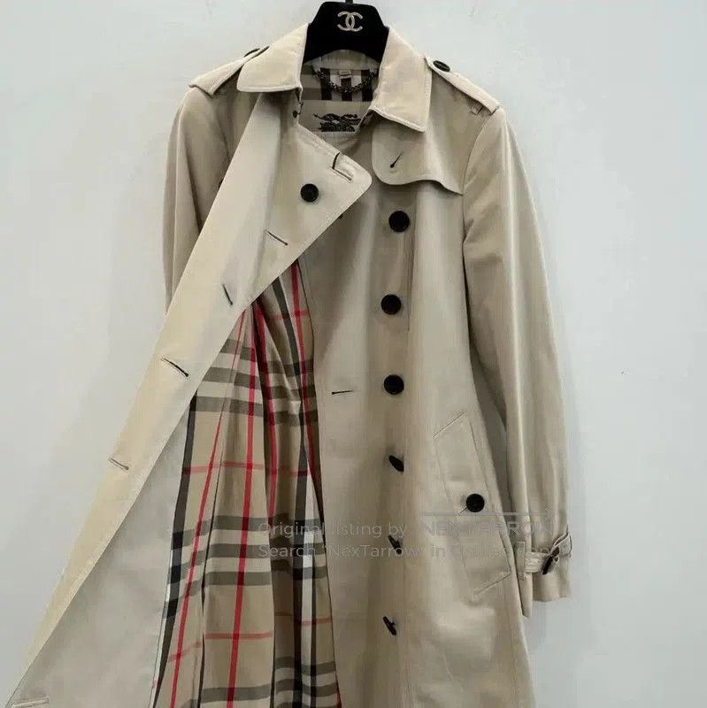 Burberry Burberry Ladies Khaki Trench Coat Size L. Size L / US 10 / IT 46 - 3 Thumbnail