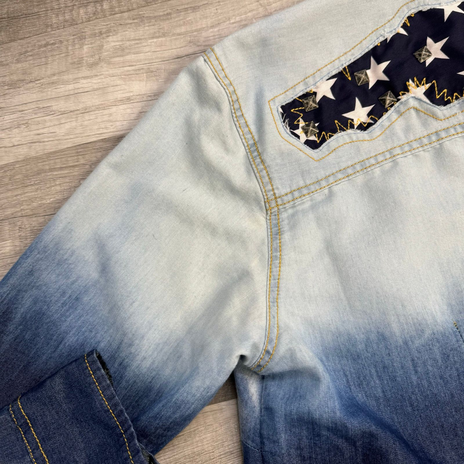 Affliction Affliction Womens Blue Ombré Button Shirt Patriotic Large Size L / US 10 / IT 46 - 11 Thumbnail