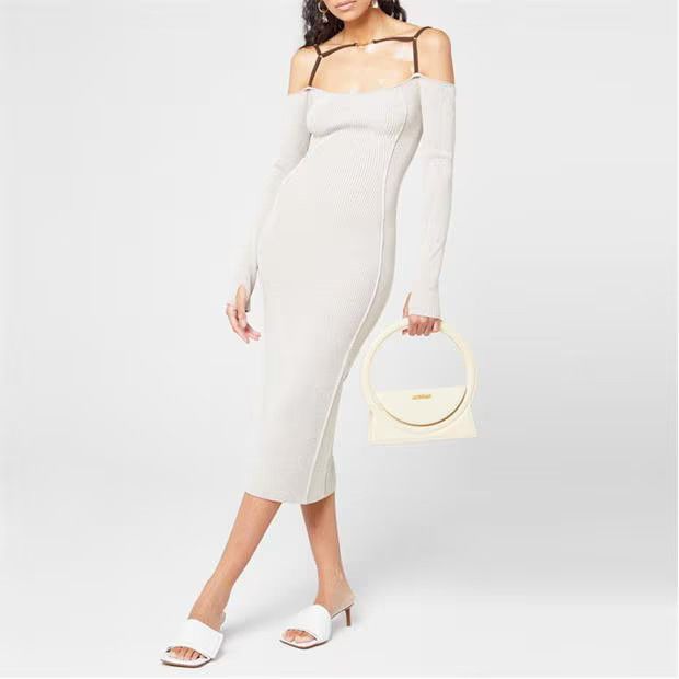 Jacquemus o1g2r1mq1024 Dress in White Size M / US 6-8 / IT 42-44 - 4 Thumbnail
