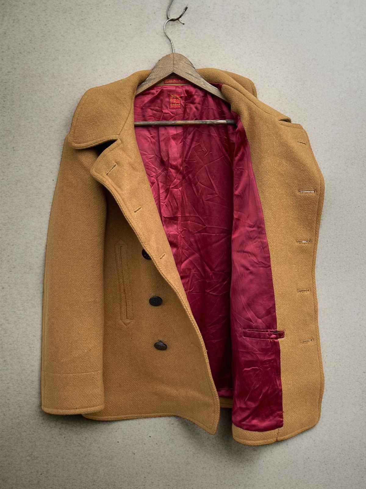 Buzz Rickson's × Indian Motorcycle × Toyo Enterprises 🔥Vtg Indian by Toyo Enterprise WW2 Naval Clothing Pea Coat Size US L / EU 52-54 / 3 - 3 Thumbnail