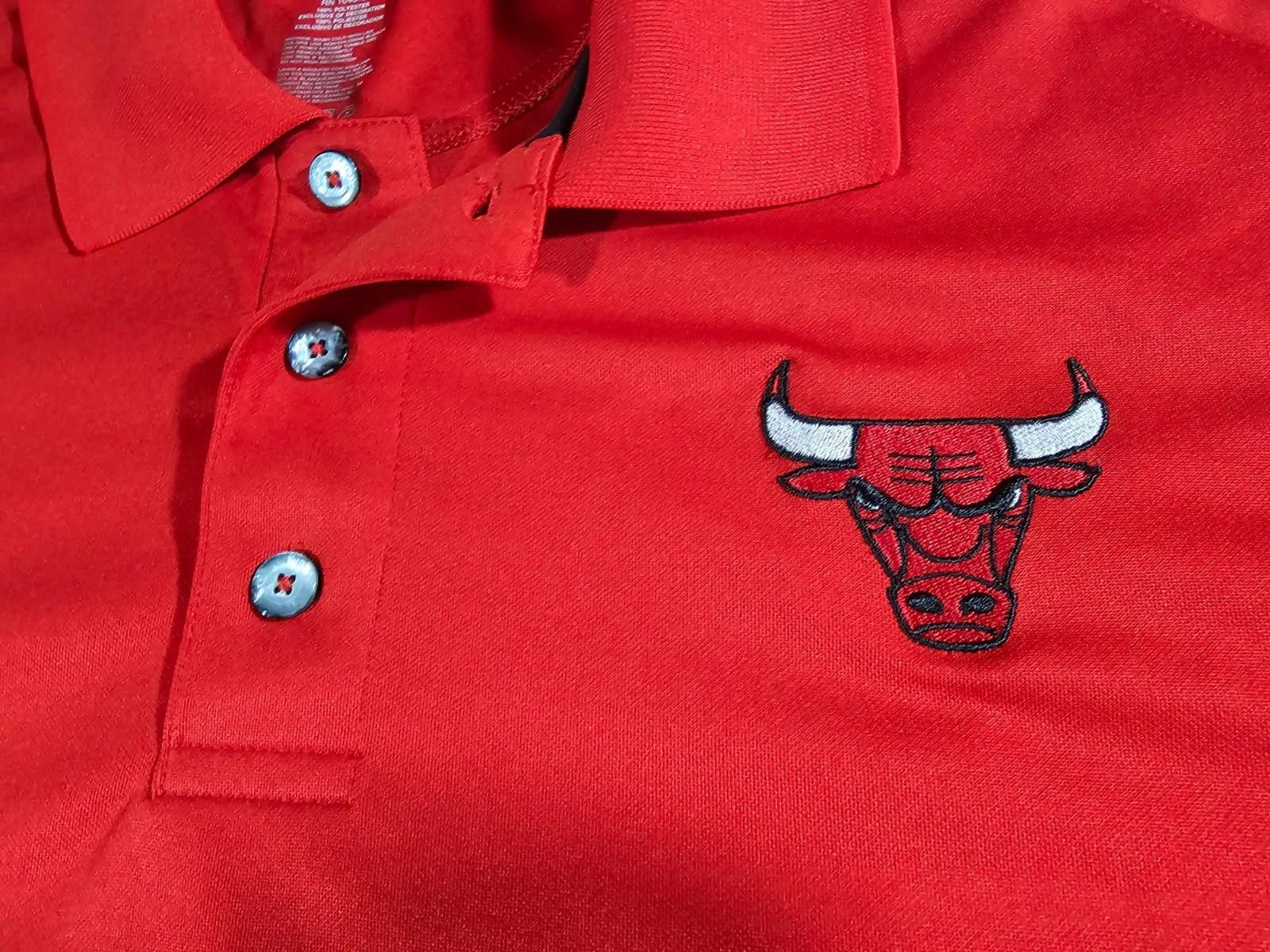 NBA NBA Chicago Bulls 2xl Red Polo Shirt Size ONE SIZE - 2 Thumbnail