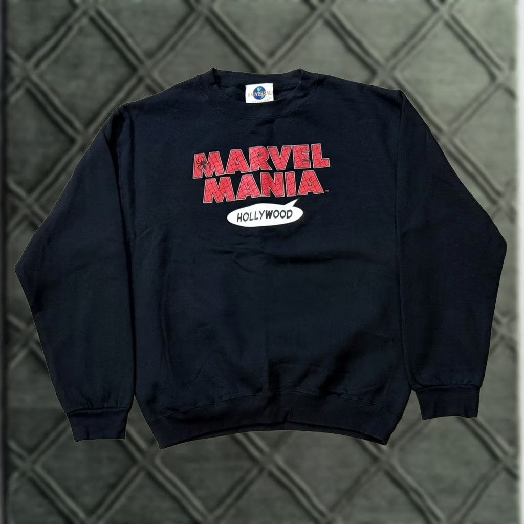 Vintage VINTAGE Marvel Mania Crewneck Sweatshirt University? Universal Studios Spider-Man 90s Medium Black Unisex Adults Crew Neck Graphic Print Size US M / EU 48-50 / 2 - 1 Thumbnail