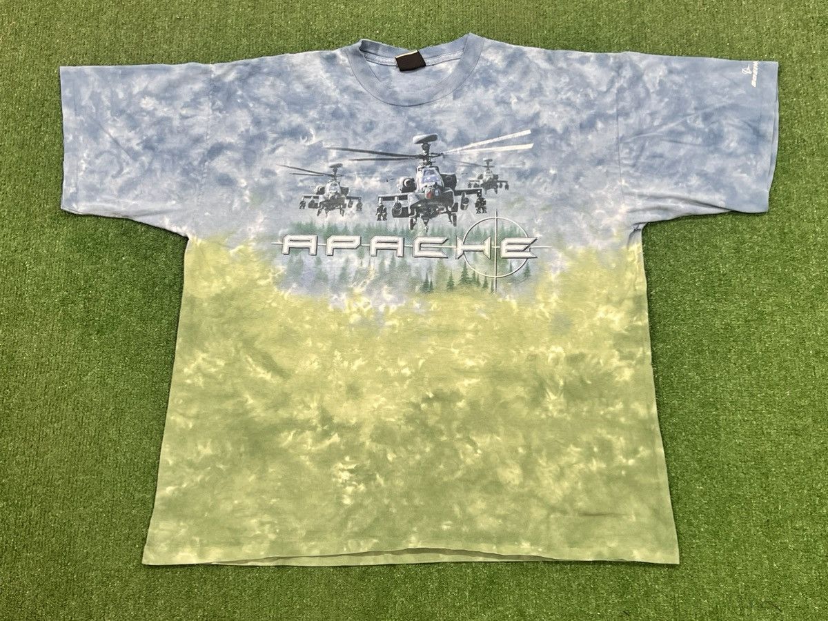 Liquid Blue Vintage 90s Apache Helicopter All Over Print Tee Size US XXL / EU 58 / 5 - 1 Thumbnail