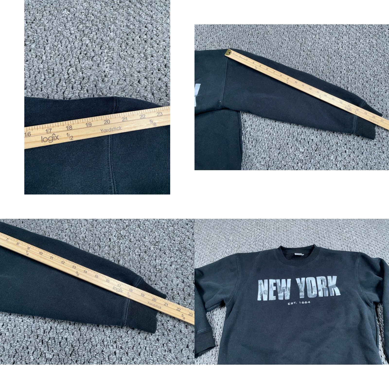 Vintage Torkia New York City Skyline Sweatshirt Adult Medium Black Crewneck NYC Apparel Size US M / EU 48-50 / 2 - 8 Thumbnail