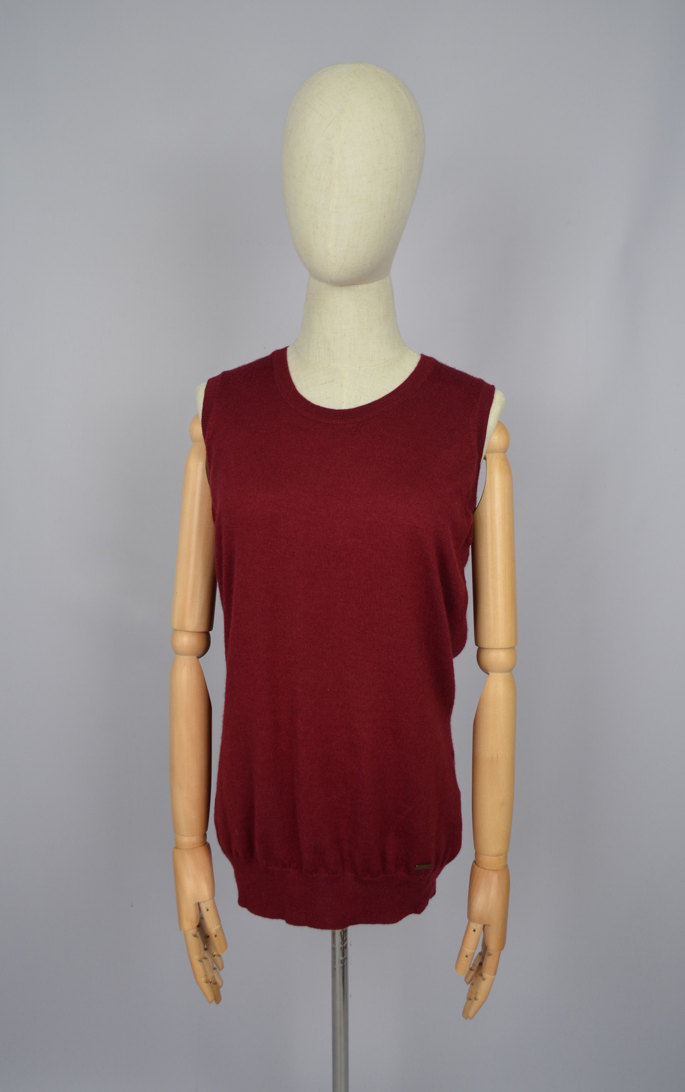 Barbour Barbour Wharfedale Wool Silk Cashmere Tank Merlot Sleeveless Size M / US 6-8 / IT 42-44 - 2 Thumbnail
