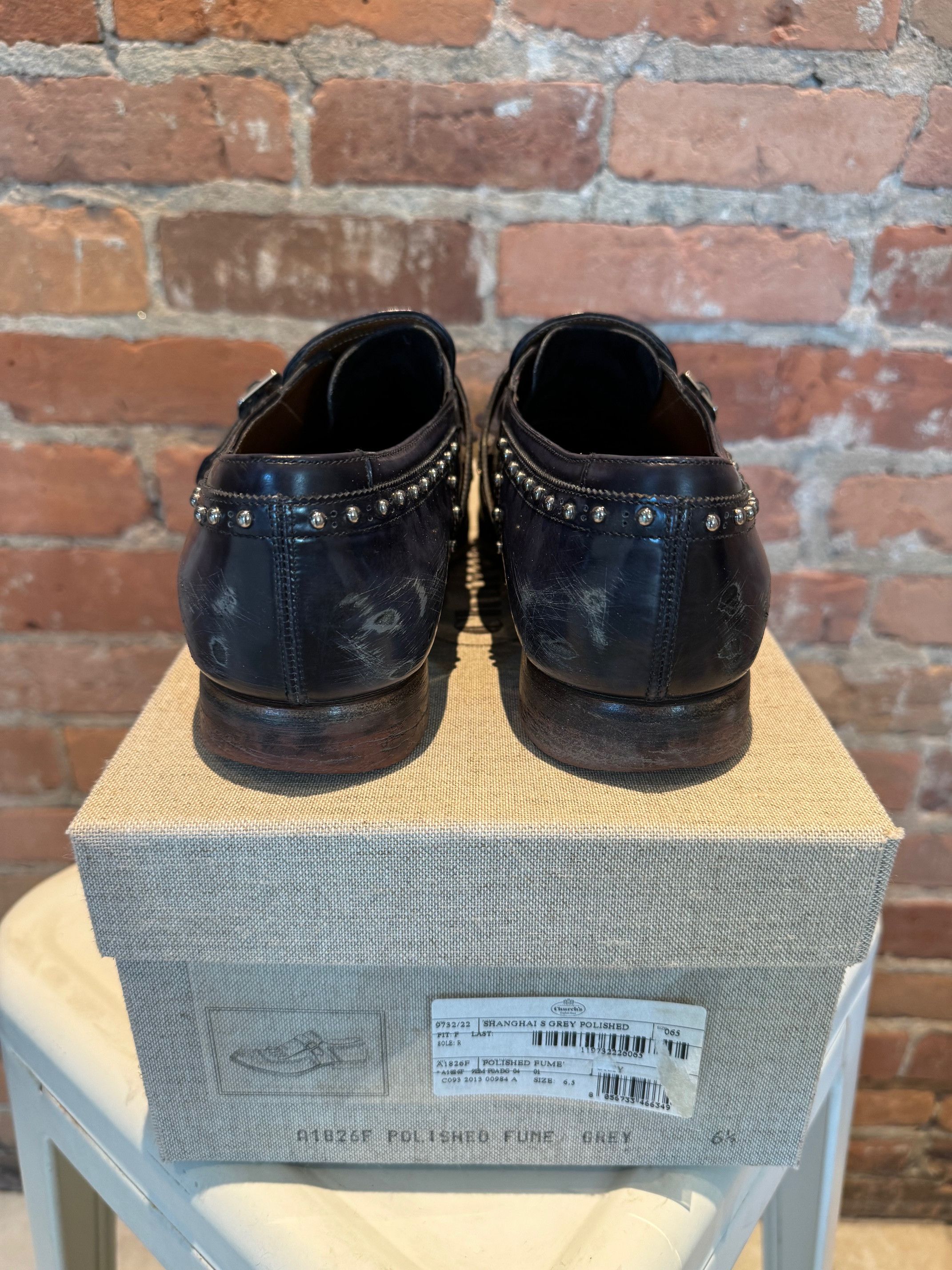 Church's Church’s Shanghai 8 Studded Monk Strap Polished Fumé Size US 8 / EU 41 - 3 Thumbnail