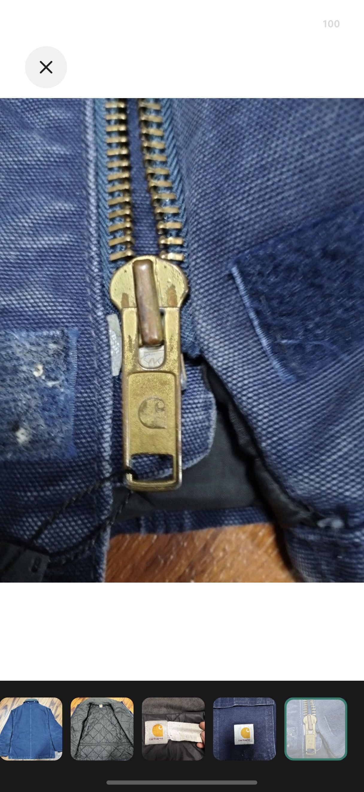 Carhartt (XXL) BEAUTIFUL FADED DARK BLUE Heavy Carhartt Jacket Size US XXL / EU 58 / 5 - 6 Thumbnail