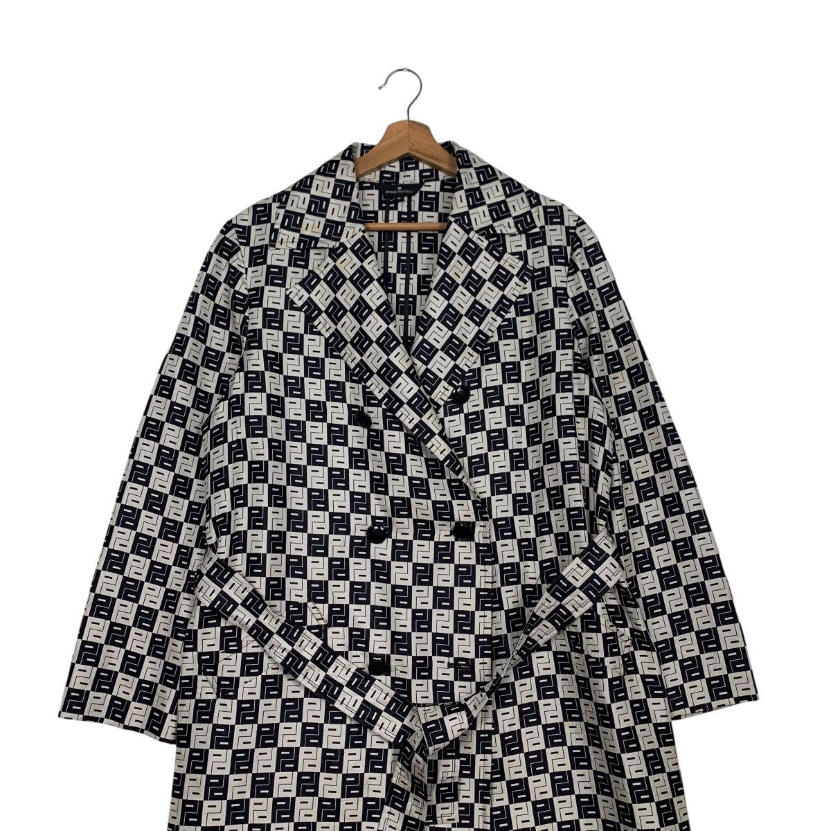 Bruno Piattelli BRUNO PIRTTELLI Checkered Trench Coat #2683-C120 Size L / US 10 / IT 46 - 3 Thumbnail