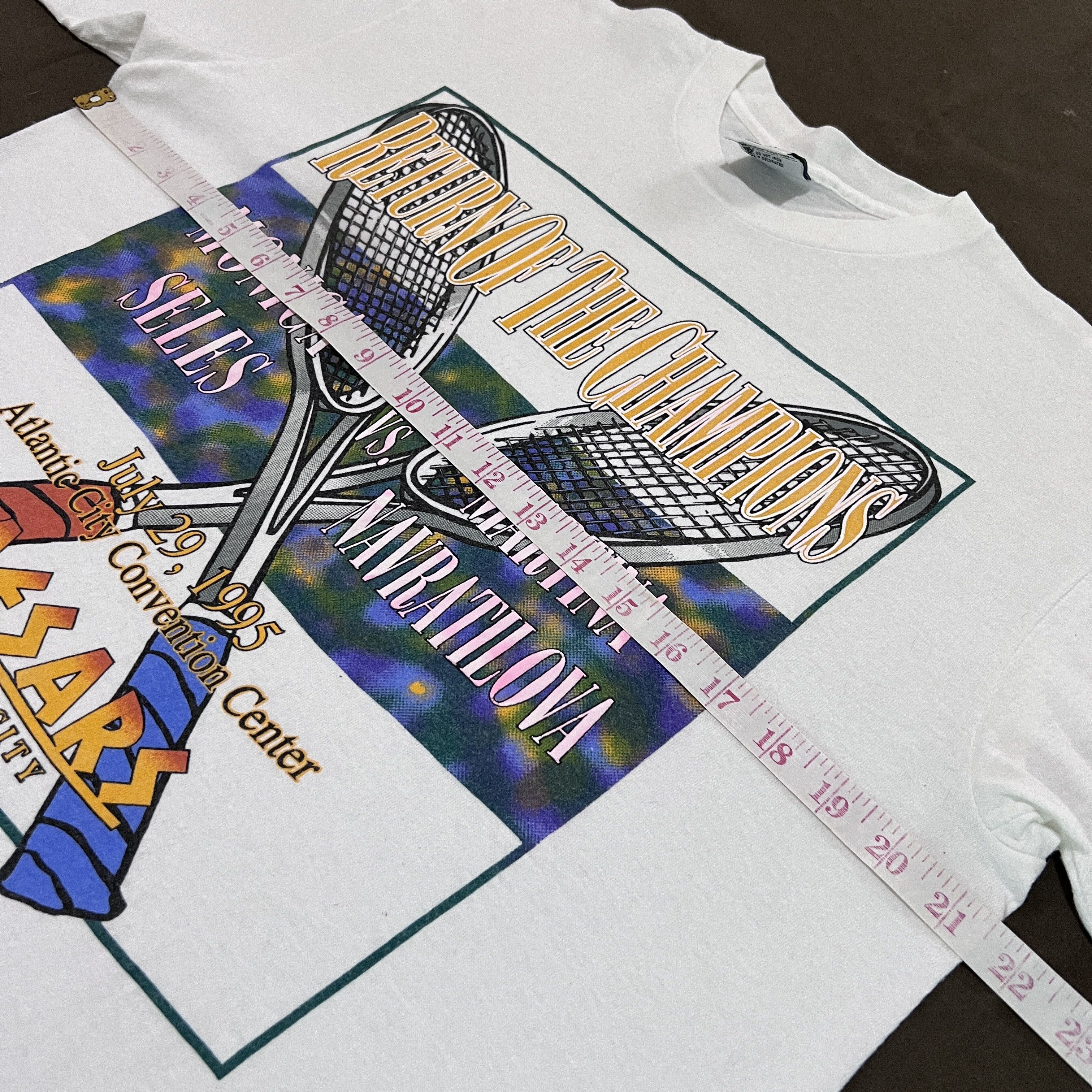 Vintage Vintage 90s Champions Monica Seles Martina Navratilova Tee Size US M / EU 48-50 / 2 - 6 Thumbnail