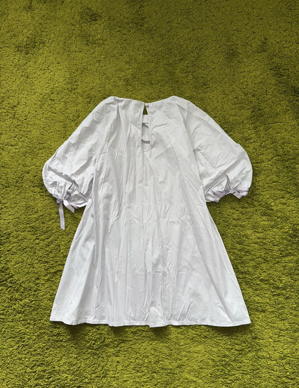 Prada Prada S/S 2010 poplin baby doll puff sleeve mini dress Size L / US 10 / IT 46 - 4 Thumbnail