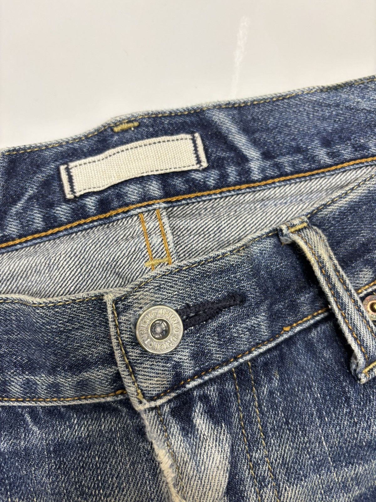 Undercover × Uniqlo Vintage Uniqlo Selvedge Dirty Distressed Denim Jeans Size US 36 / EU 52 - 11 Thumbnail