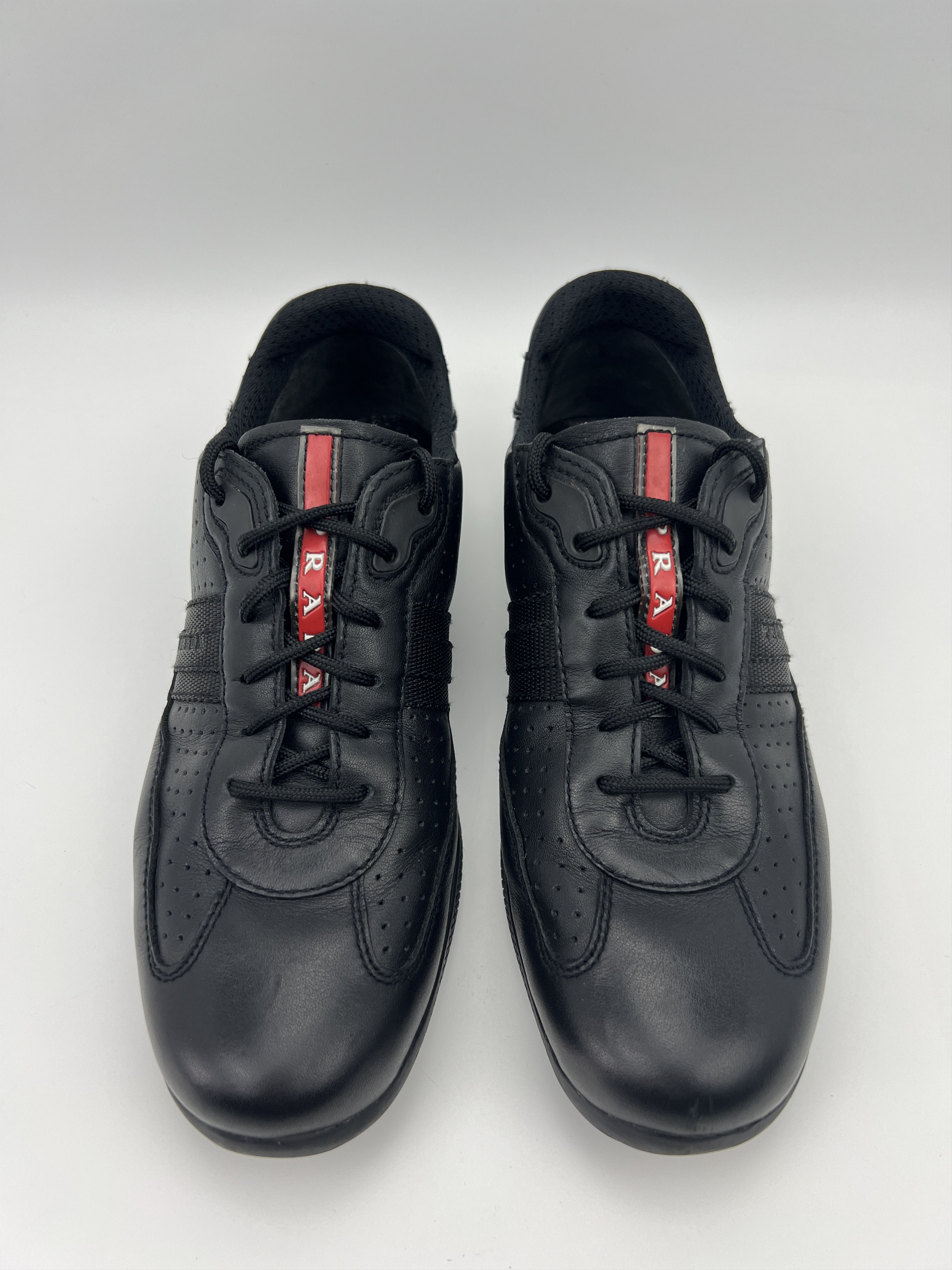 Prada Vintage Prada America's Cup Black Leather Sneakers Women's Size US 8 / IT 38 - 11 Thumbnail