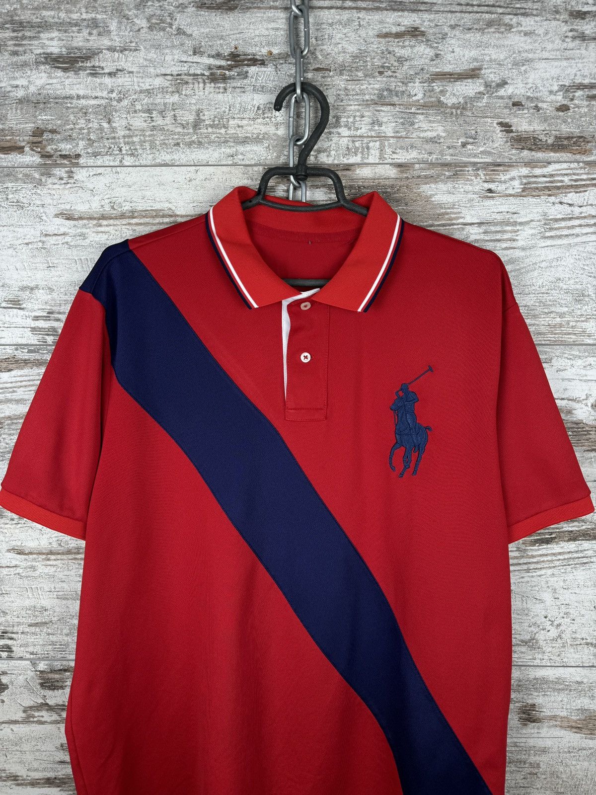 Polo Ralph Lauren × Vintage Mens Vintage Polo Ralph Lauren big logo polos rugby T-shirt Size US XL / EU 56 / 4 - 3 Thumbnail