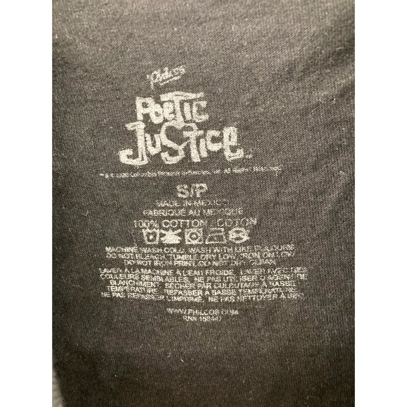 Vintage Poetic Justice Mens TShirt Band Hip Hop Small Black Graphic Print Shirt Men Size US S / EU 44-46 / 1 - 5 Thumbnail