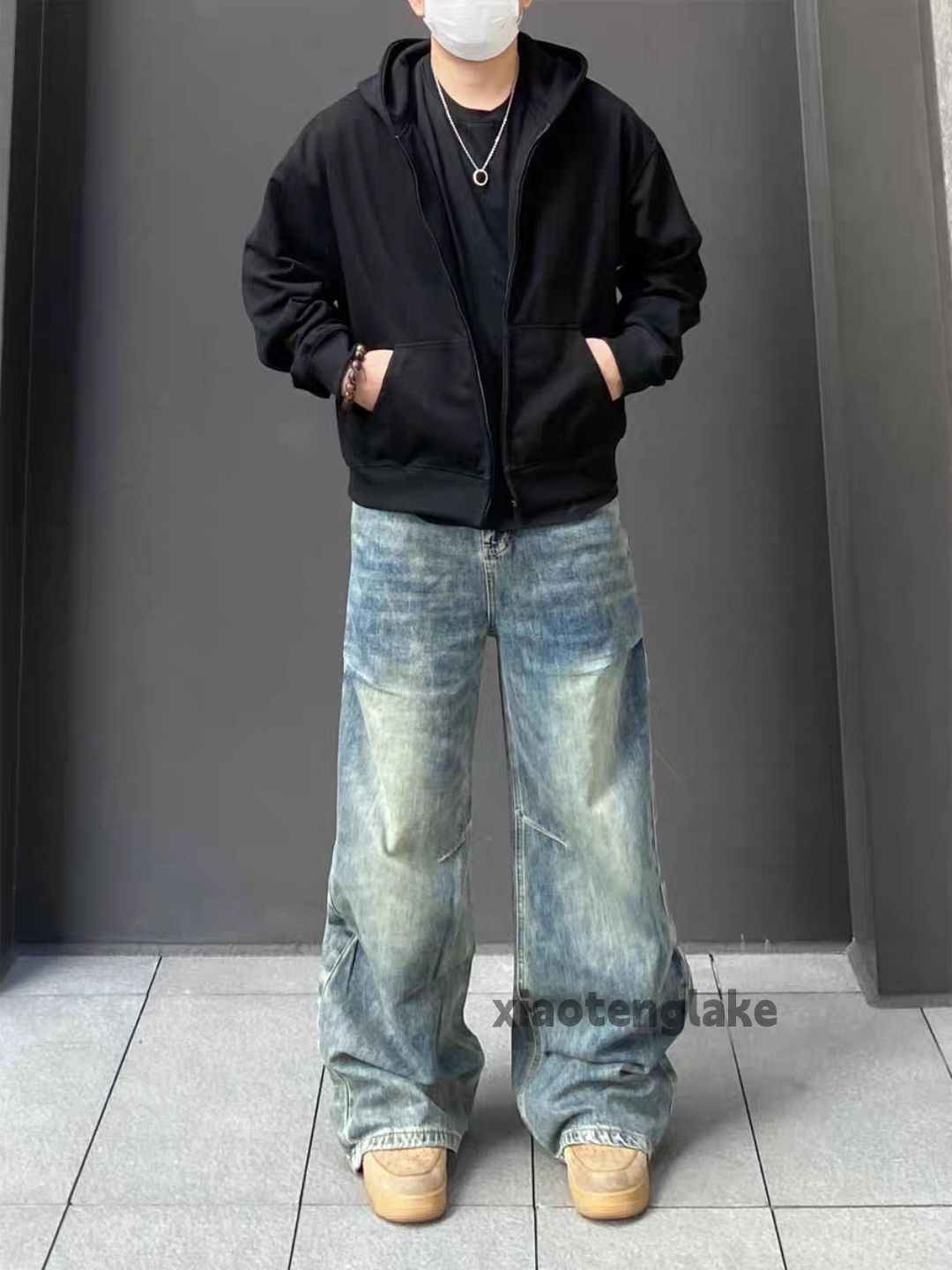 Jean × Vintage washed faded cleanfit skate hiphop pleated y2k jeans Size US 30 / EU 46 - 2 Thumbnail