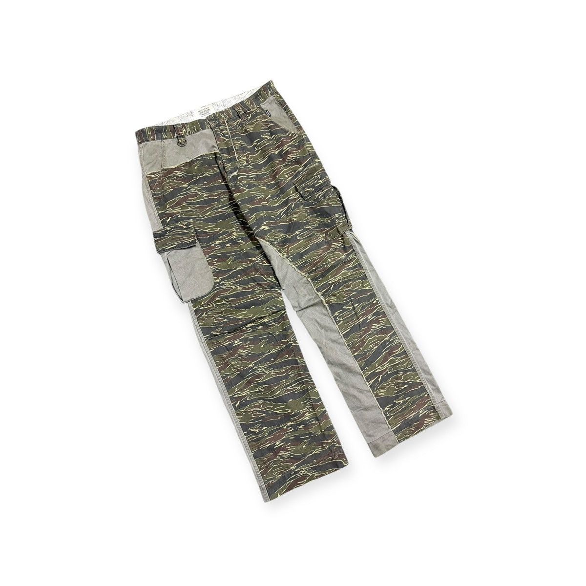 Subware Vtg💥Y2k Montage Mtg Hybrid Tiger Stripe Patchwork Cargo Pant Size US 33 - 7 Thumbnail