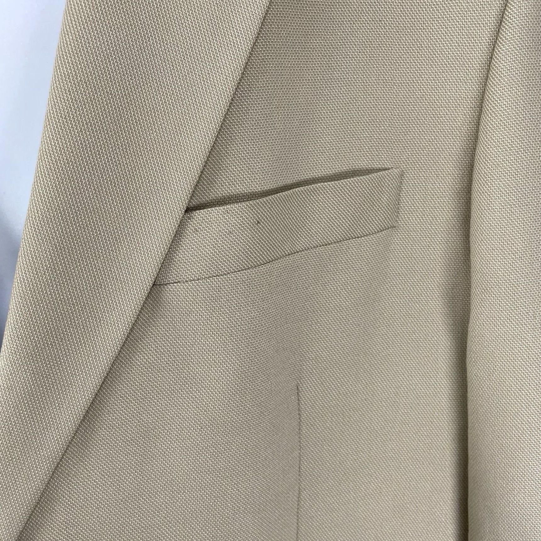 Joseph Joseph & Feiss Beige 2 Button Single Vented Notch Blazer Sport Coat Size 43R Size 46R - 7 Thumbnail