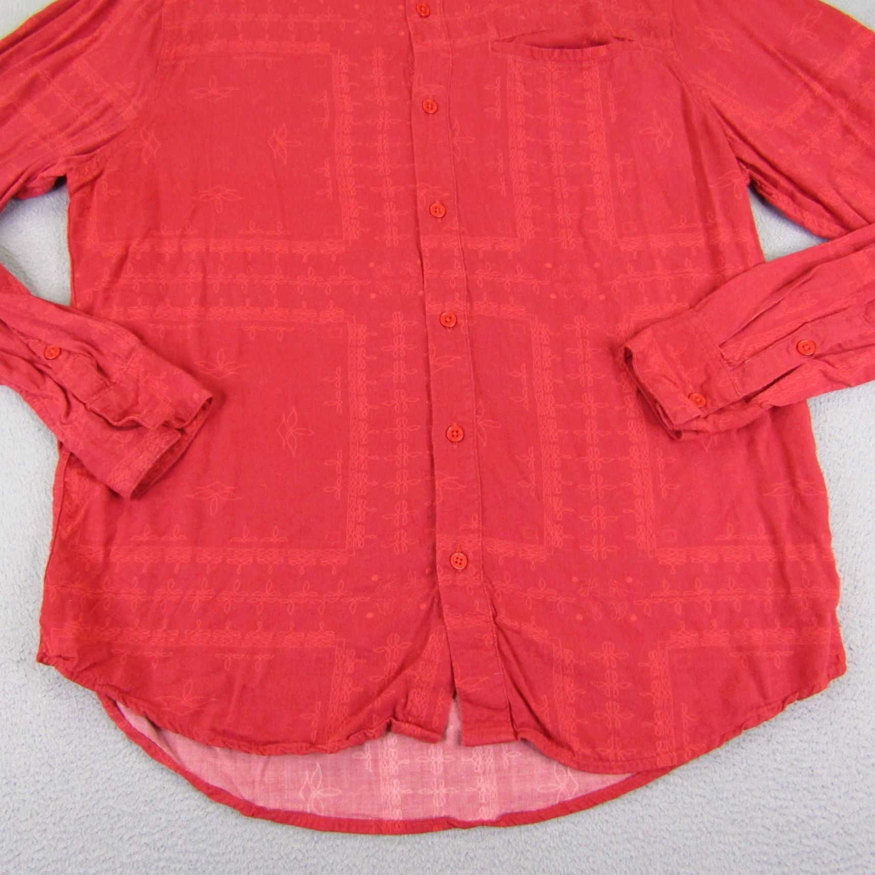 Vintage 4 Hunnid Shirt Mens Small Red Button Up Lightweight 400 YG Hip Hop Rap Kut & Sew Size US S / EU 44-46 / 1 - 4 Thumbnail