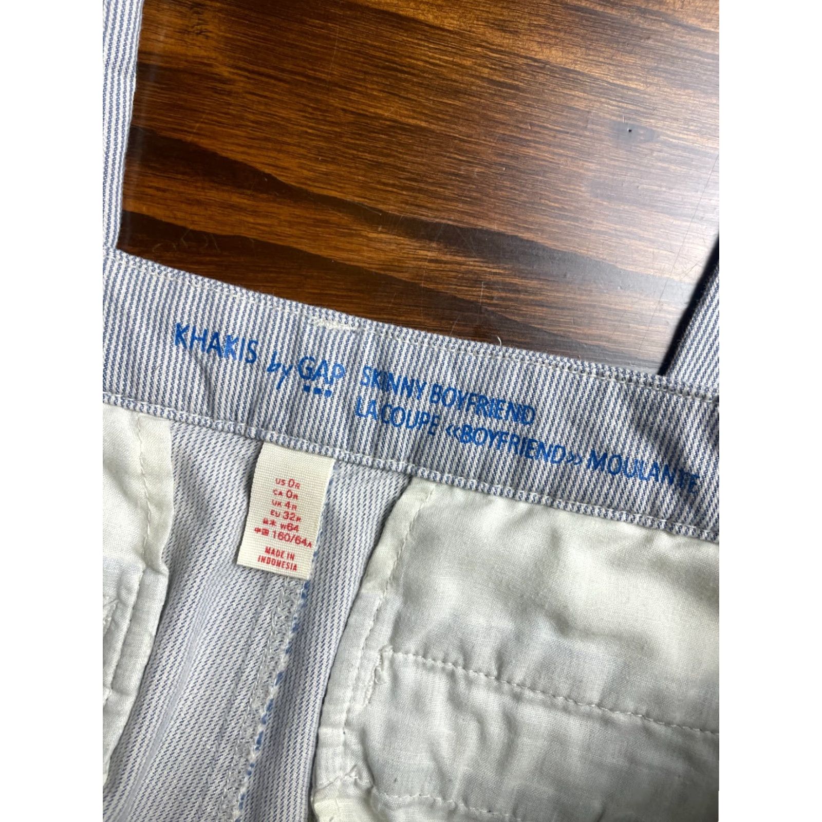 Gap Gap Dress Pants Women's 32EU Regular Skinny Inseam 26.5 in Gray White Solid Stretch Khakis Dress Pants Womens Menus? Size 24" / US 00 / IT 34 - 3 Thumbnail