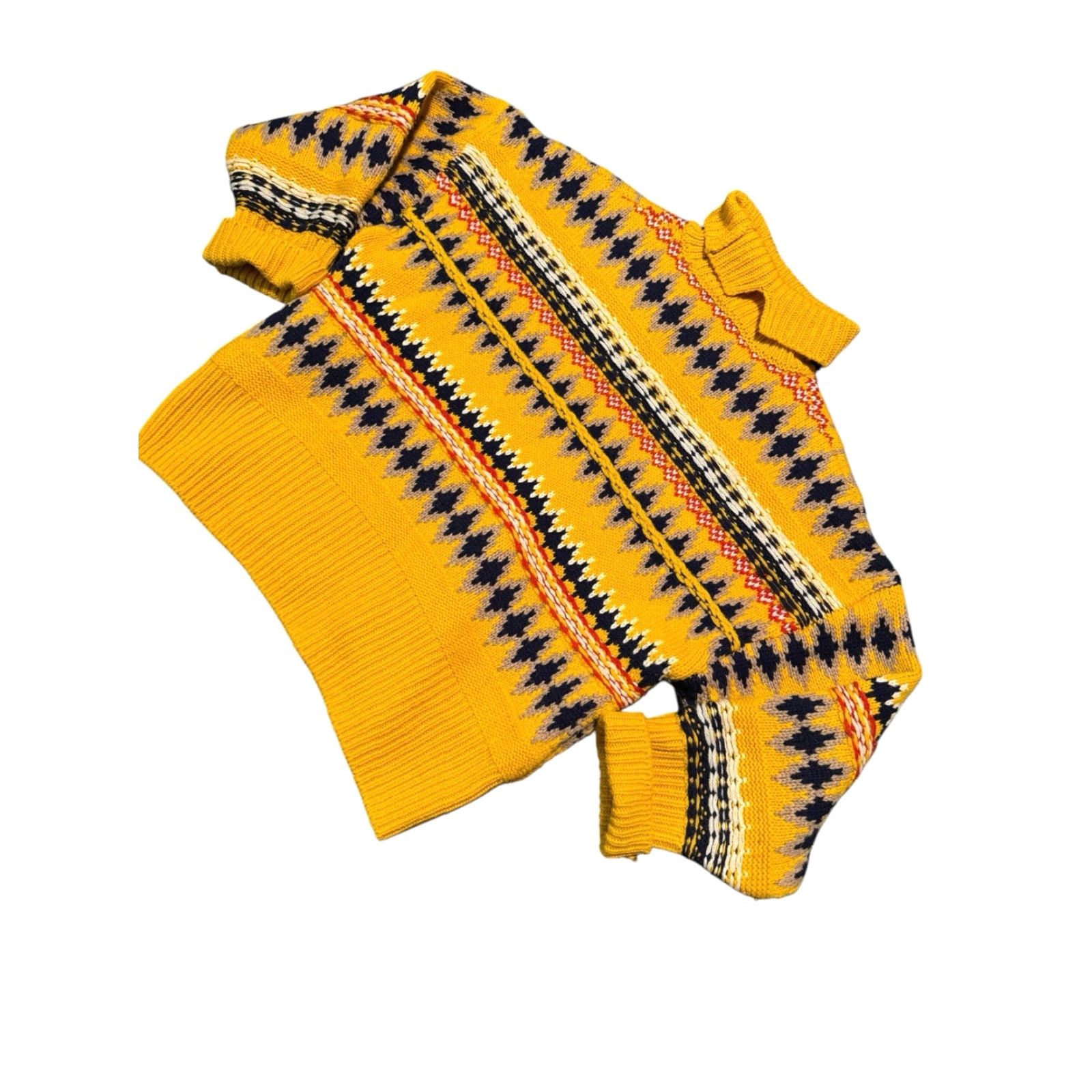 Rag & Bone RAG & BONE Wool Willow Fair Isle Yellow Turtleneck Sweater Size Small Size S / US 4 / IT 40 - 5 Thumbnail