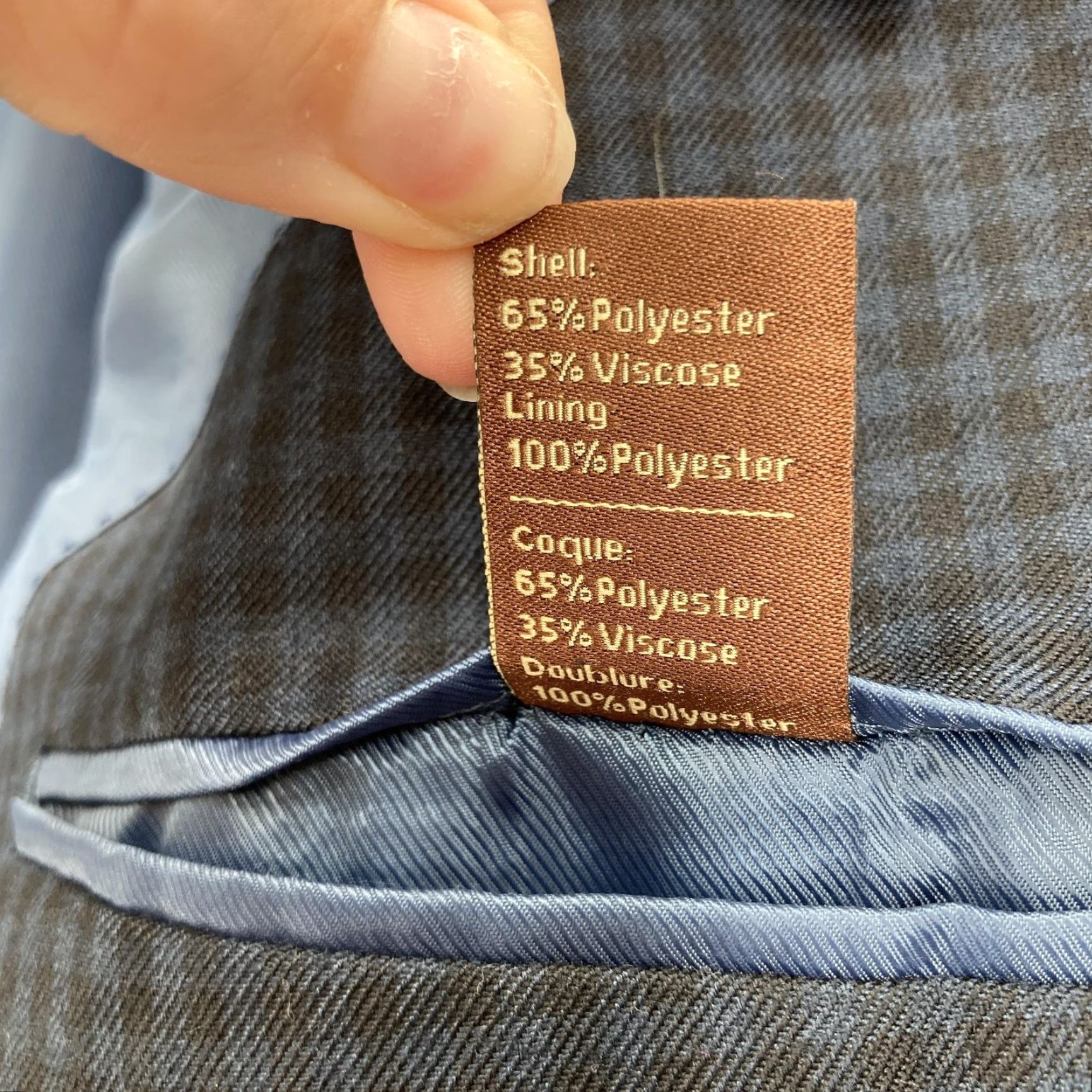 Vintage Oak Hill Blazer Mens 3XL 54/56R Blue Check Sport Coat Two Button Classic Suit Jacket Size 48R - 6 Thumbnail