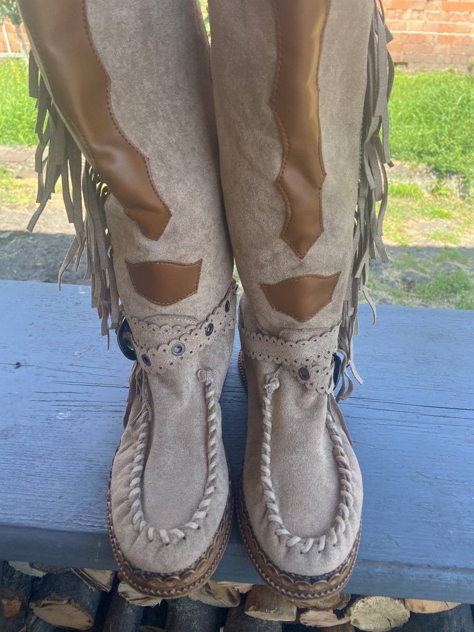 Other Vintage As 98 Guidi style Leather Faded Biker High Boots Size US 7 / IT 37 - 3 Thumbnail