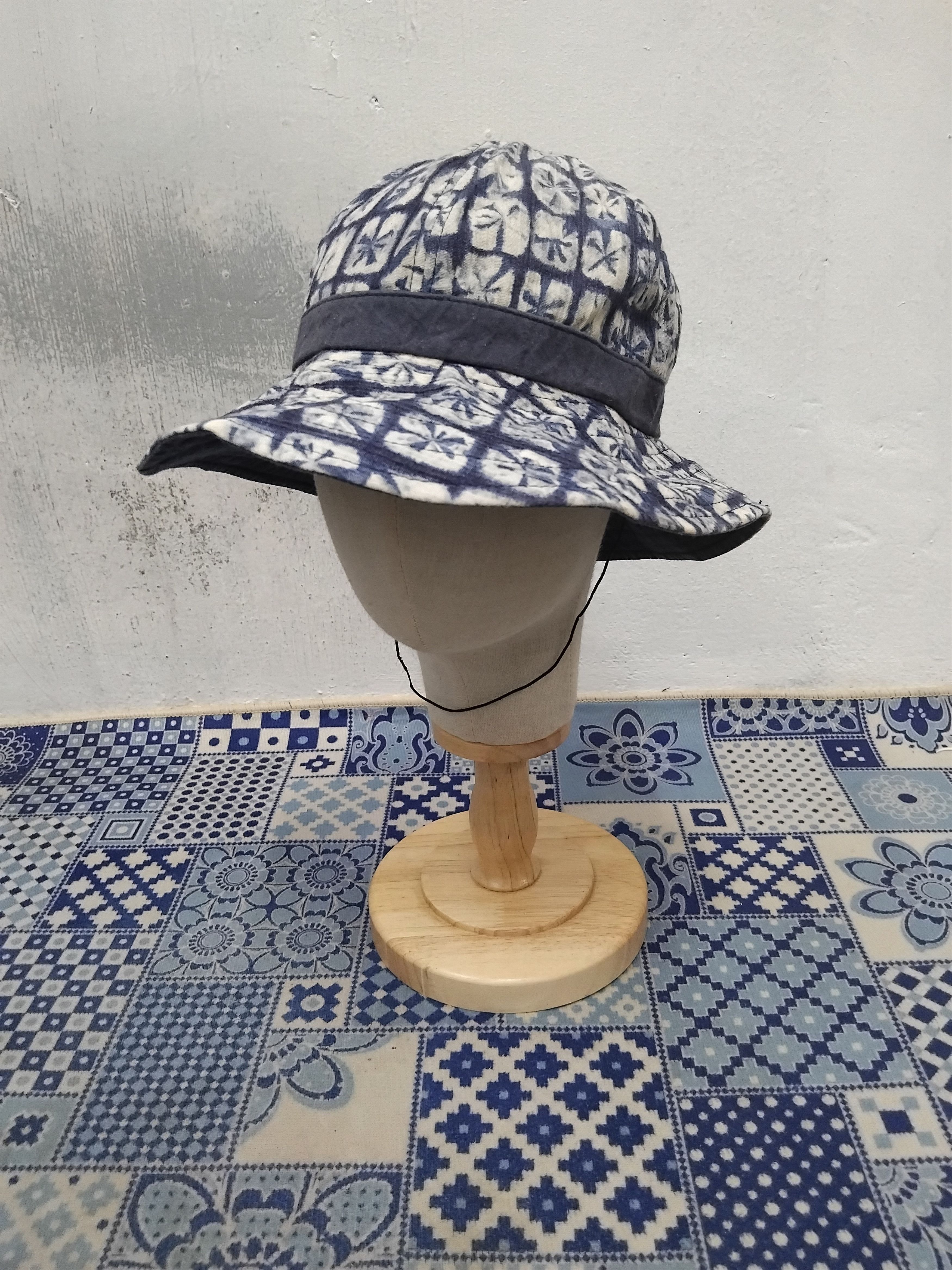 PPFM 💥Abstract blue japan style hat Size ONE SIZE - 1 Thumbnail