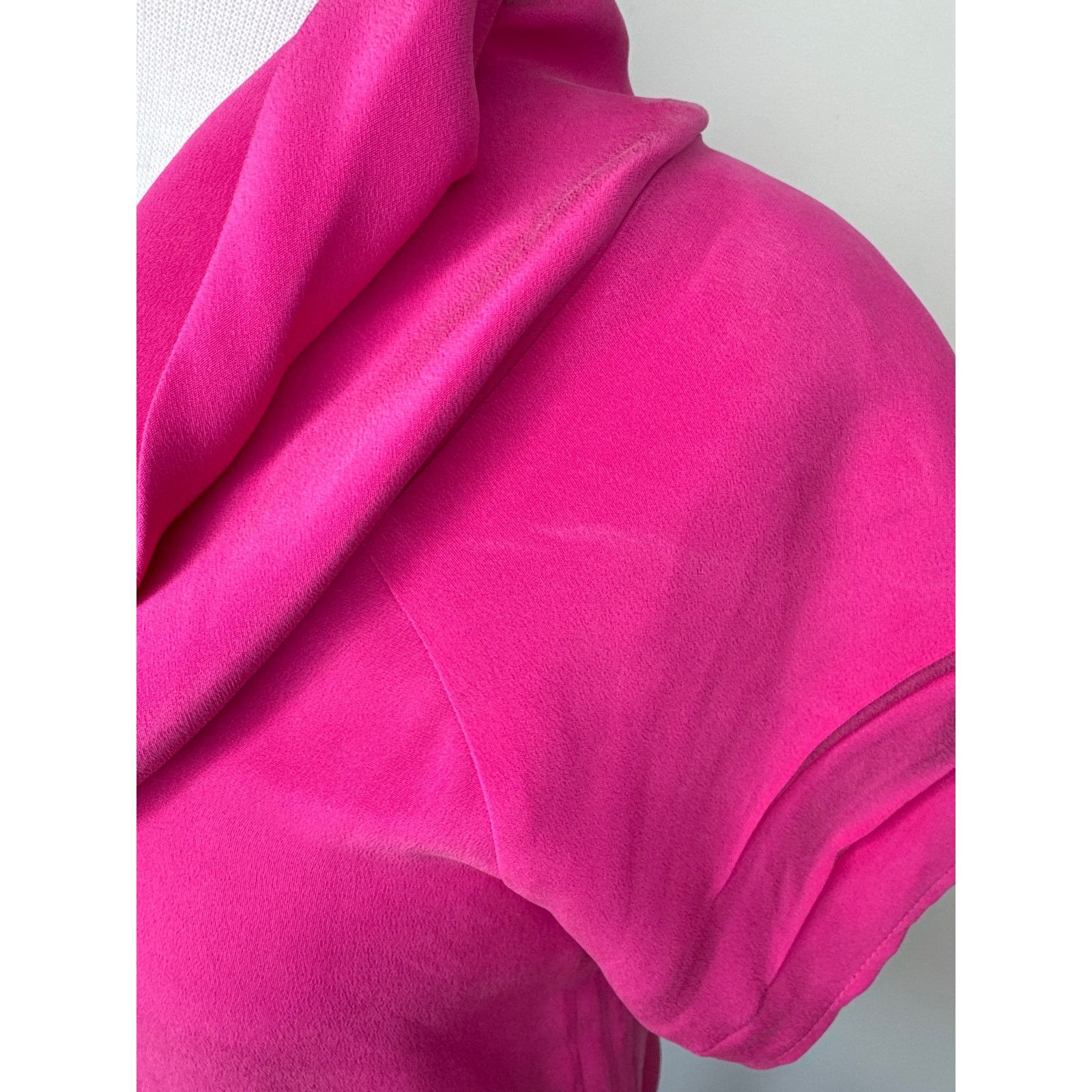 Other MADISON MARCUS Silk Fuchsia Draped Pleated Cowl Neck Blouse Size M / US 6-8 / IT 42-44 - 8 Thumbnail