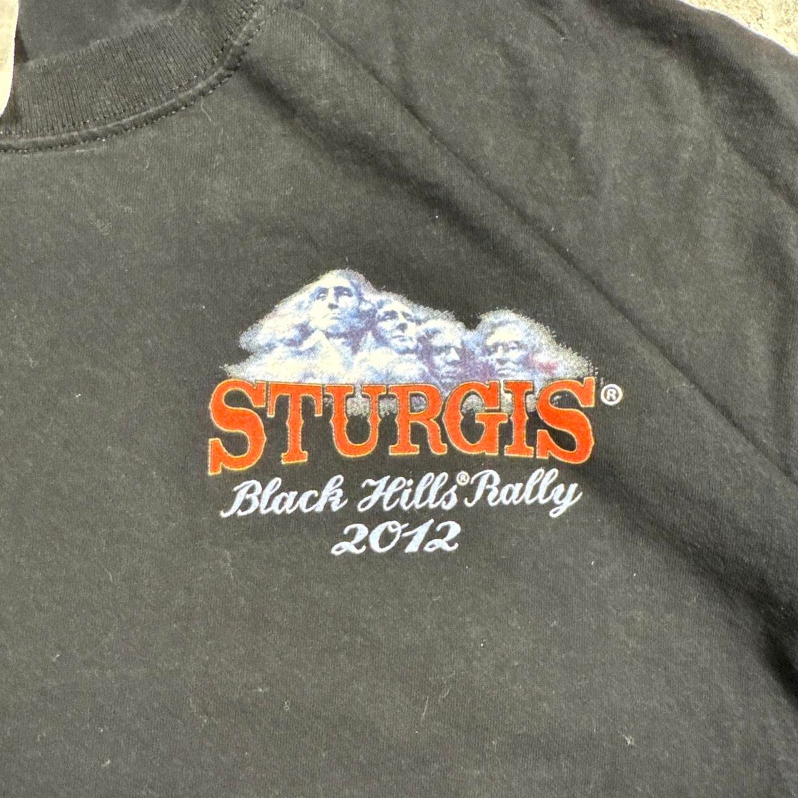 Fruit Of The Loom Black Sturgis Biker T-Shirt – Size Large Size US L / EU 52-54 / 3 - 4 Thumbnail
