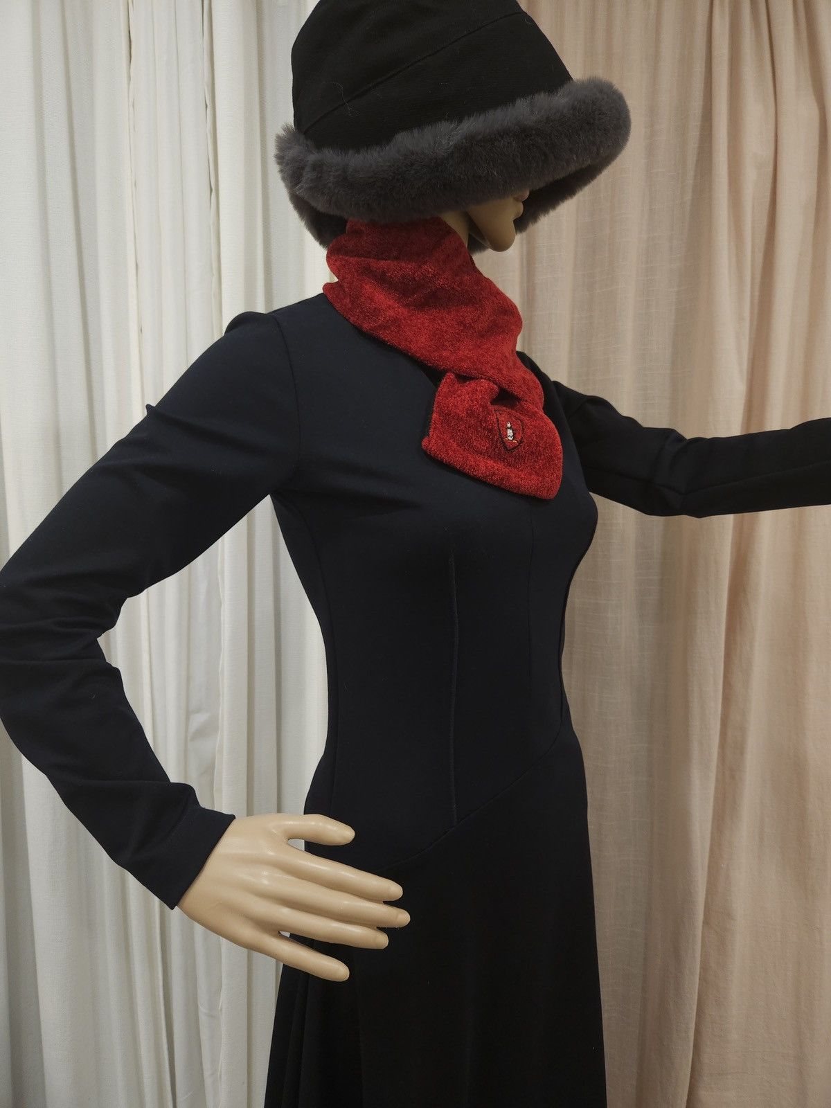 Designer × Vintage PIETRO FILIPI Elastic Asymmetrical Hem Deep-V Slim Fit Dress Size S / US 4 / IT 40 - 8 Thumbnail