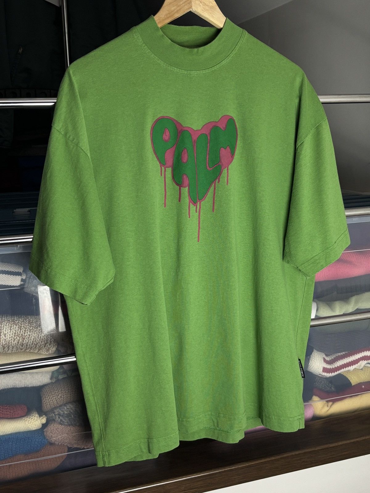 Palm Angels Palm Angels Heart Graffiti Spray Oversized Tee Size US S / EU 44-46 / 1 - 2 Thumbnail