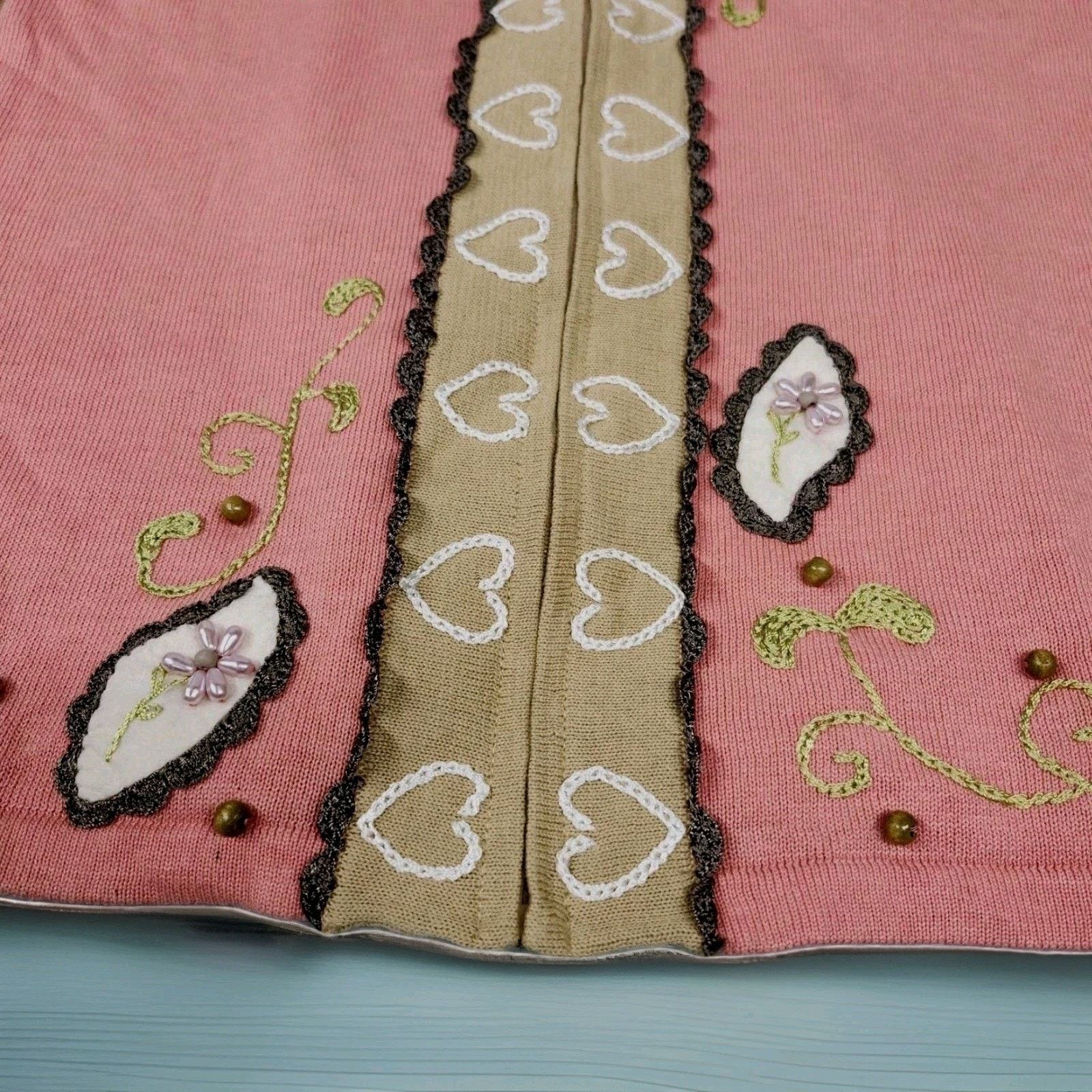 Other Vtg Handknits By Storybook Beach Sandcastle cardigan Sz 1x Size XXL / US 16-18 / IT 52-54 - 4 Thumbnail