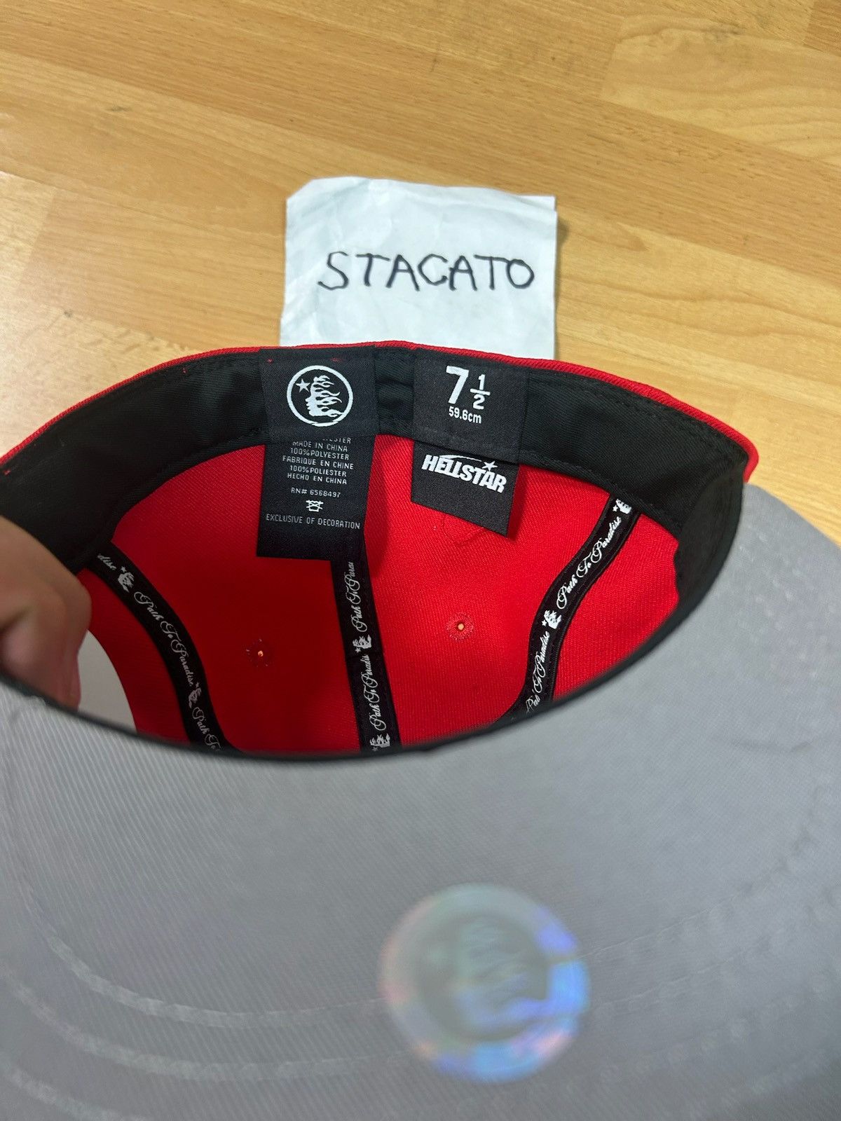 HELLSTAR Hellstar Fitted Hat Black/Red size 7 1/2” Size ONE SIZE - 5 Thumbnail