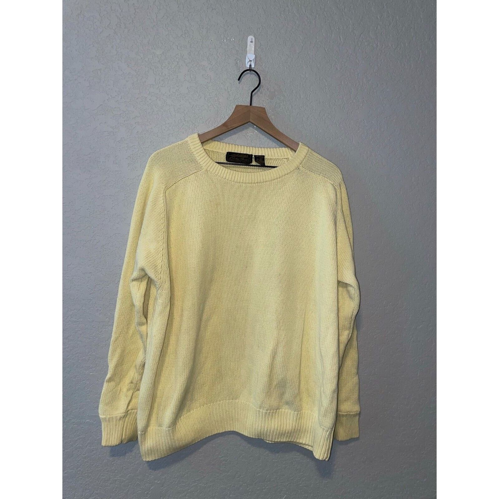 Eddie Bauer Y2K Eddie Bauer 100% Cotton USA Made Yellow Sweater 2000s XL Size XL / US 12-14 / IT 48-50 - 1 Thumbnail