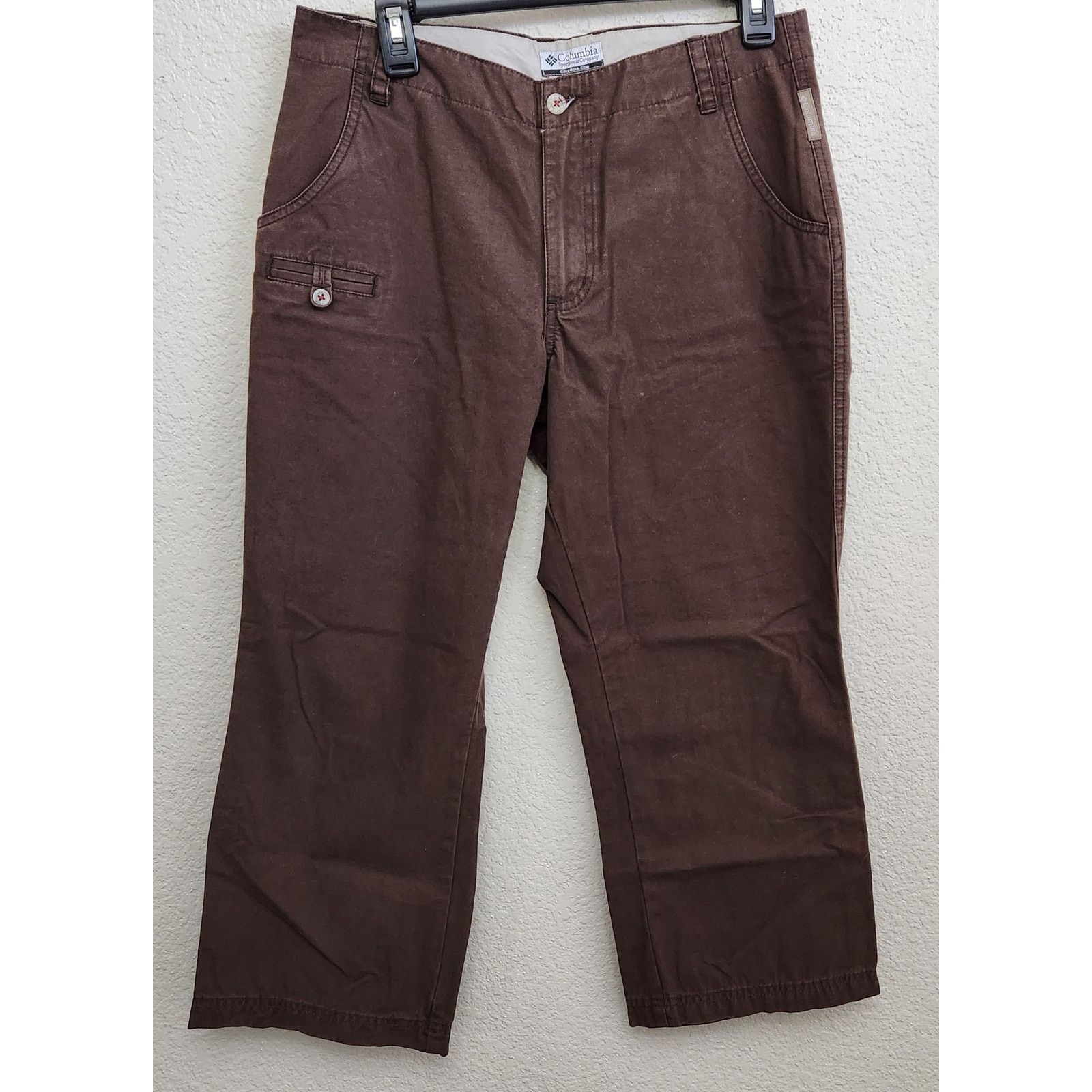 Columbia Columbia Brown Slashed Pockets Cropped Pants 8 Lightweight Size 30" / US 8 / IT 44 - 1 Thumbnail