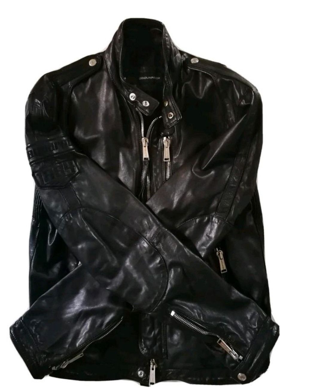 Dsquared2 ORIGINAL DSQUARED2 S/S 08 MOTORCYCLE BIKER LEATHER JACKET 52 Size US L / EU 52-54 / 3 - 12 Thumbnail
