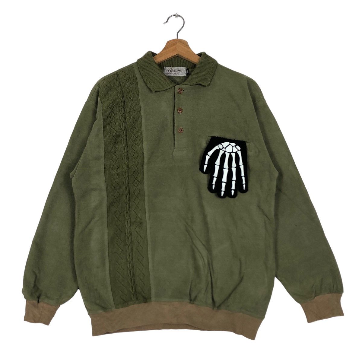 Japanese Brand 🔥VINTAGE COLLAR SWEATSHIRT COLLEGE GLASER JAPAN Size US L / EU 52-54 / 3 - 2 Thumbnail
