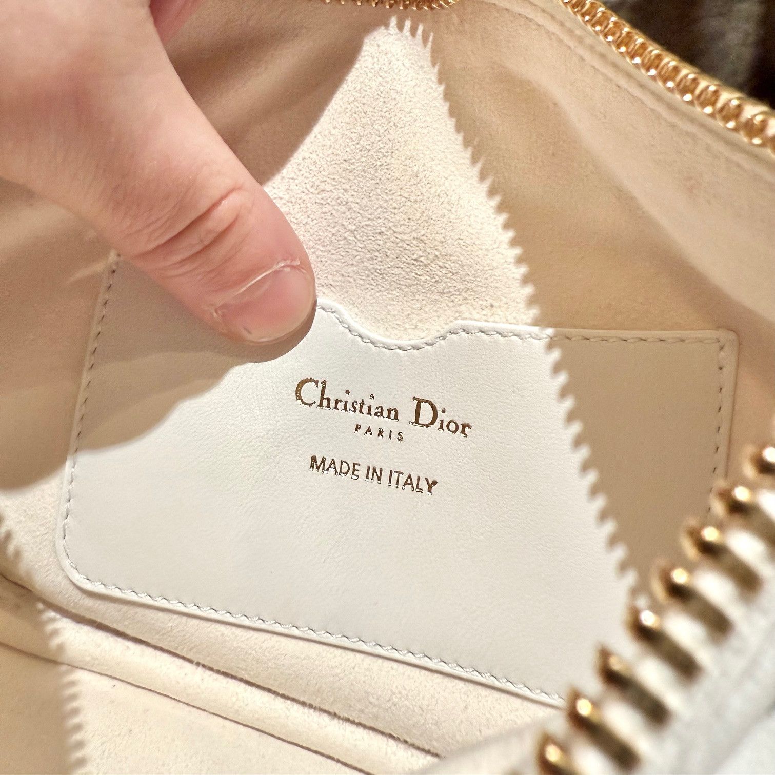 Dior Dior 2021 White Cannage Leather Small Vibe Hobo Two Way Bag Size ONE SIZE - 10 Thumbnail