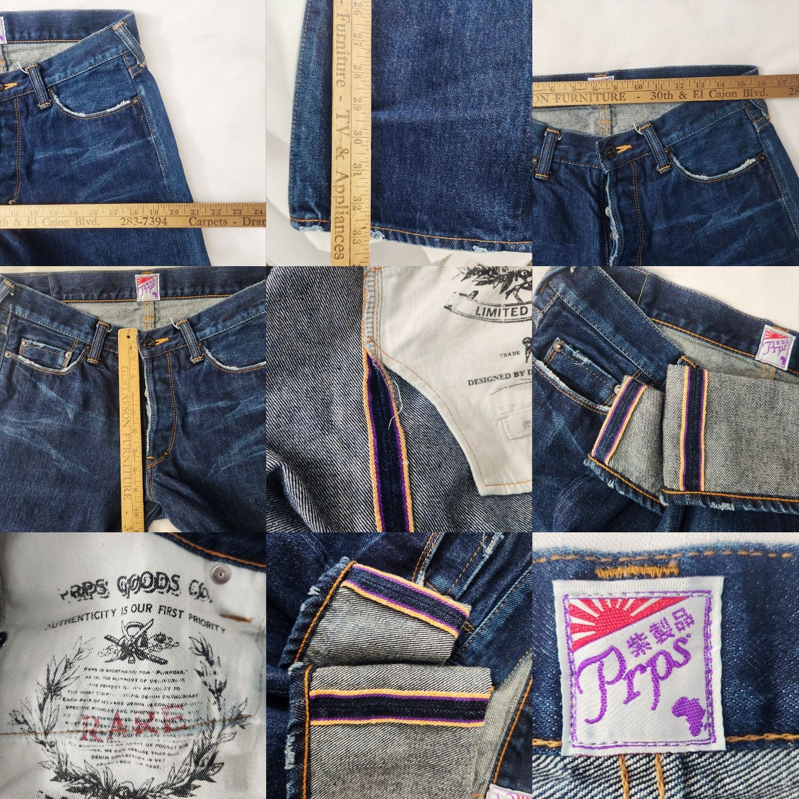 Prps PRPS Limited Edition Rare Japanese Selvedge denim 20 of 109 Size US 31 - 19 Thumbnail