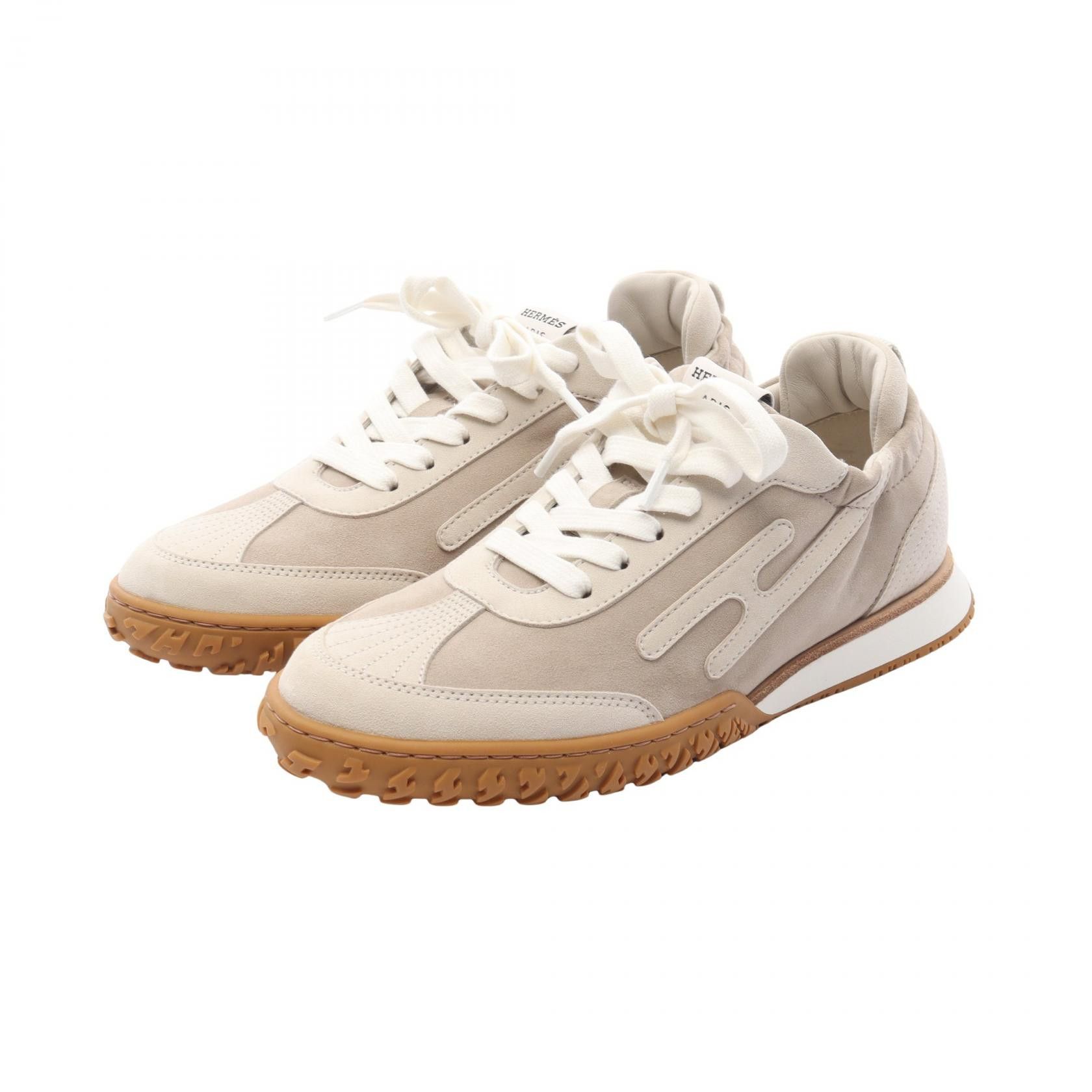 Hermes Hermes Hermes Jet Leather Sneakers Leather Shoes Size ONE SIZE - 1 Thumbnail