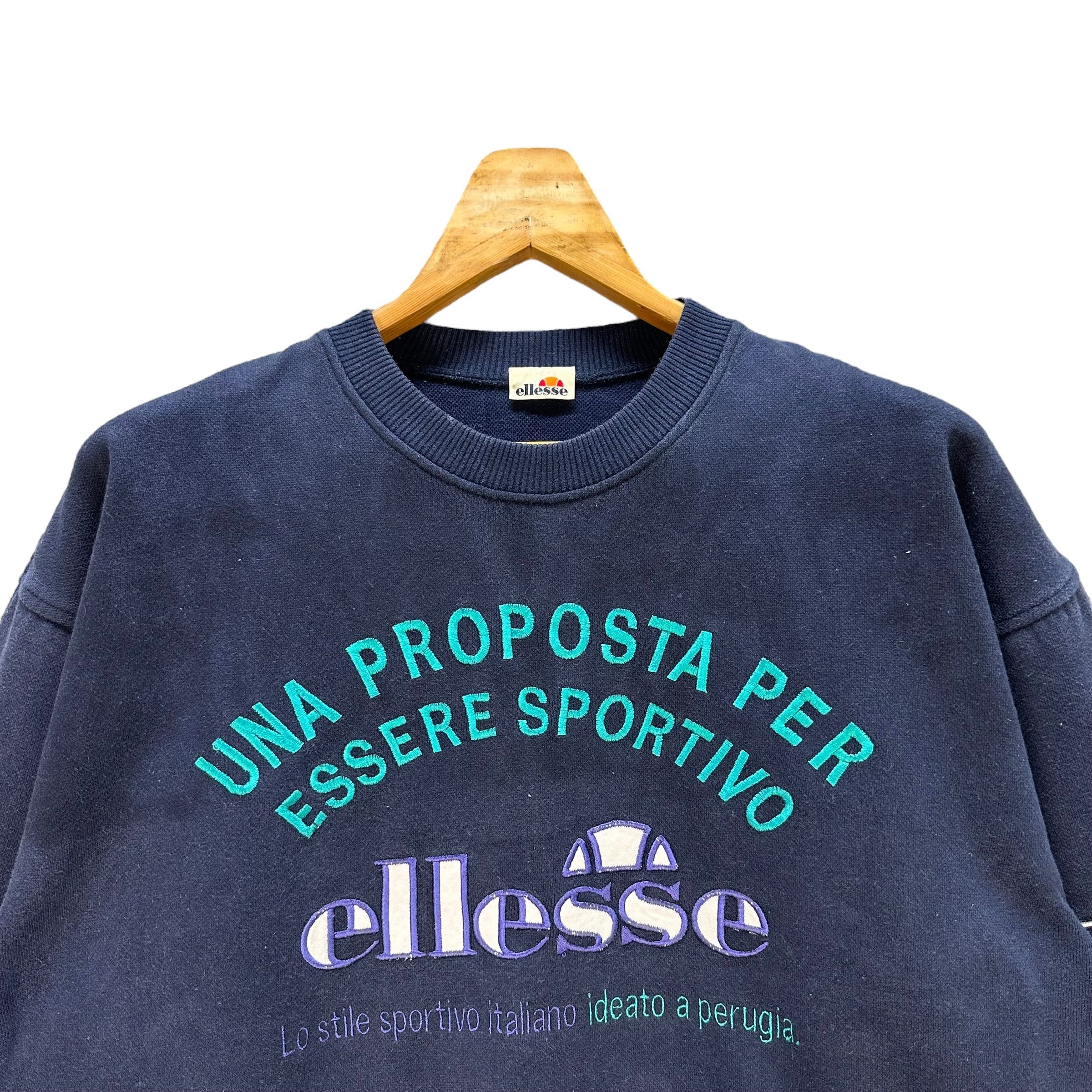 Ellesse Ellesse Embroidery Big Logo Crewneck Sweatshirts #A1-0025 Size US M / EU 48-50 / 2 - 2 Thumbnail