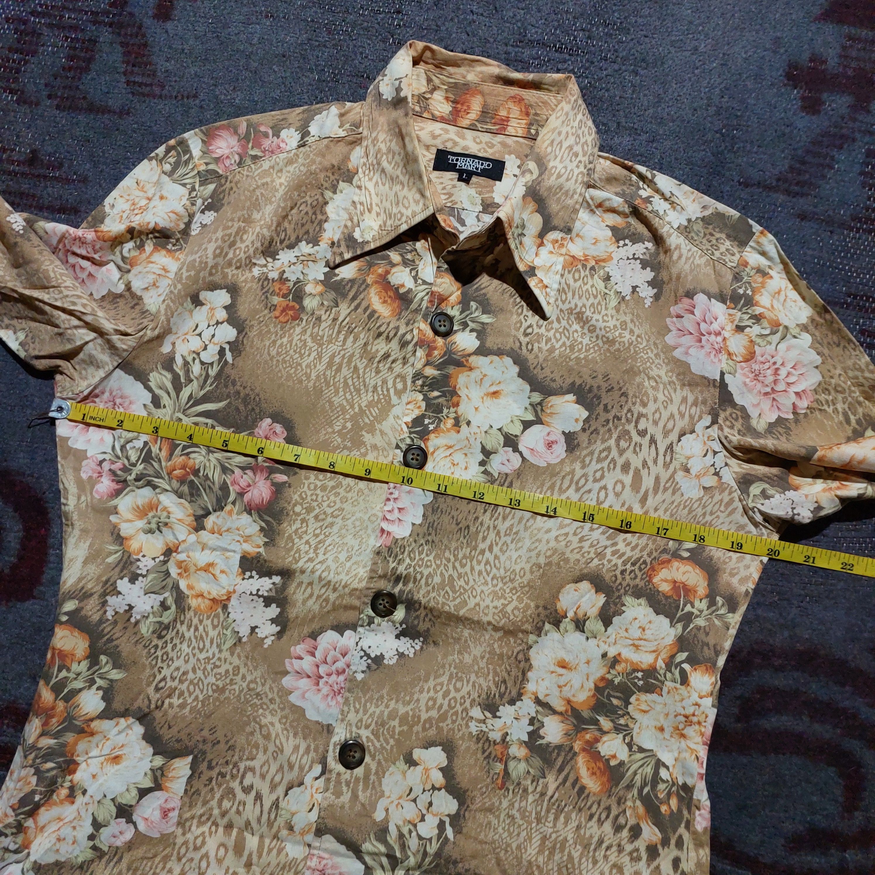 Tornado Mart Tornado mart floral pattern shirt Size US L / EU 52-54 / 3 - 8 Thumbnail